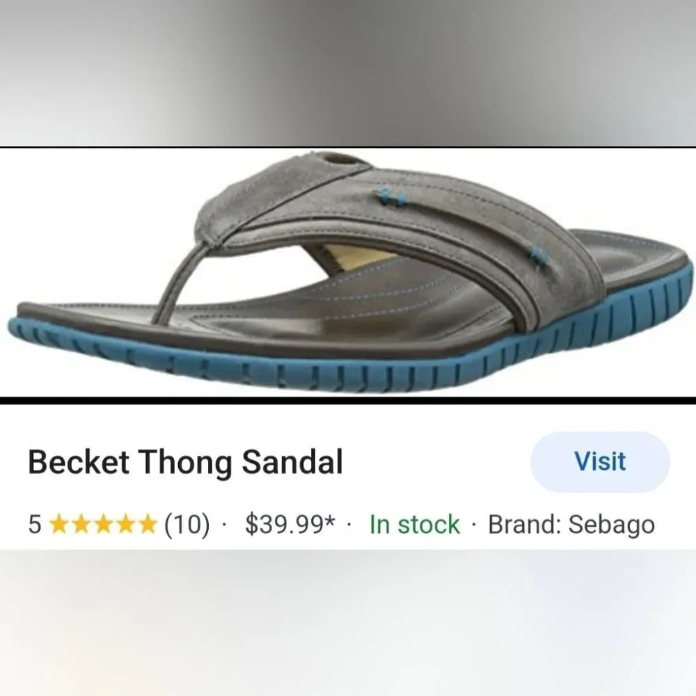 Sebago Becket Men's Thong Sandals Flip Flops